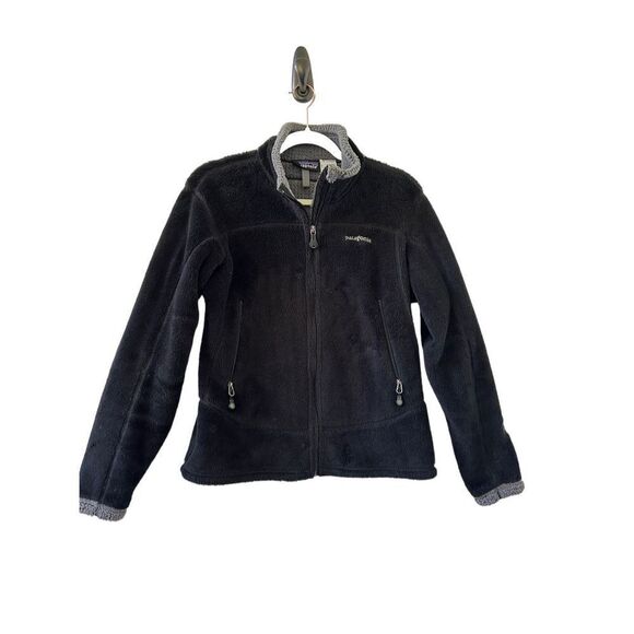 Patagonia R Regulator Deep Pile Fleece Full Zip Jacket Women's Black Medium - Picture 1 of 8